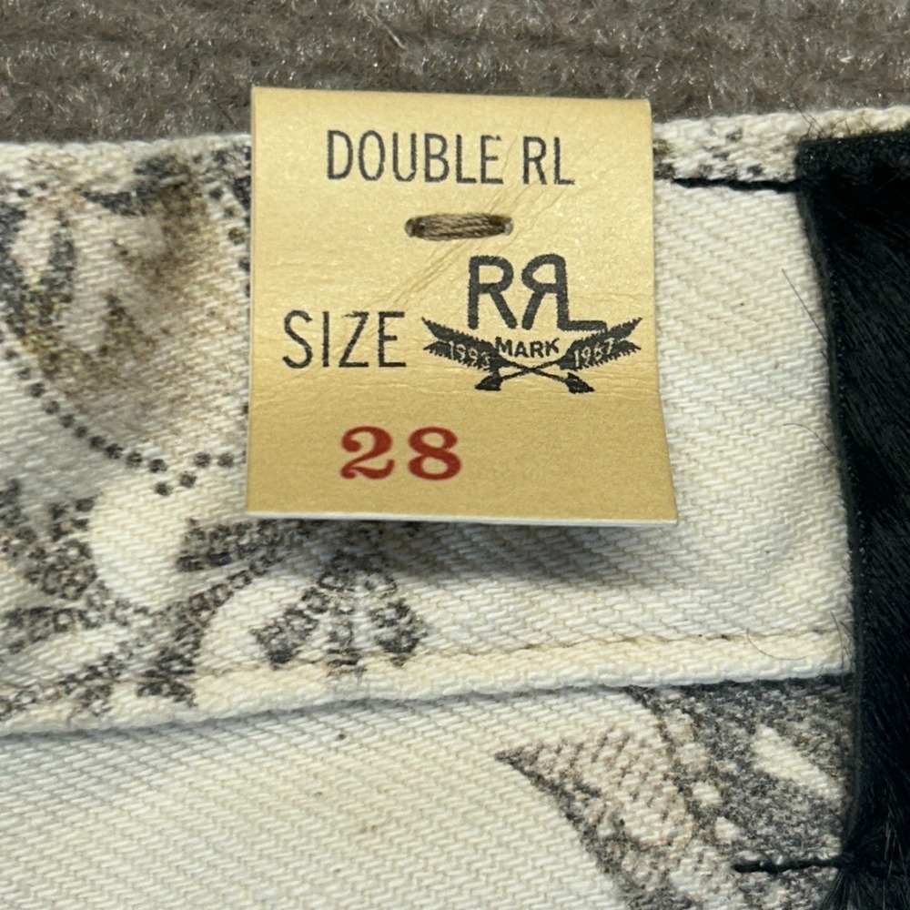 Double RL Denim Shorts Women's 28 RRL Boy Fit Brylee Floral Print Raw Hem 4" NEW - Picture 15 of 16